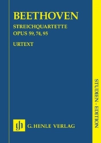 Streichquartette op. 59, 74, 95; Studien-Edition: Besetzung: Streichquartette (Studien-Editionen: Studienpartituren) von HENLE